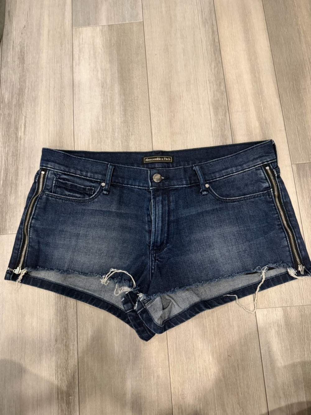 Abercrombie & Fitch Dark Blue Denim Jean Shorts